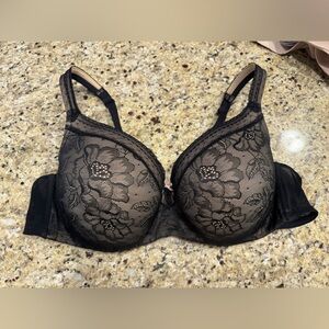Cacique full coverage Black Lace Bra 48C